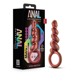Anal Adventures Matrix Spiral Loop Plug - Copper