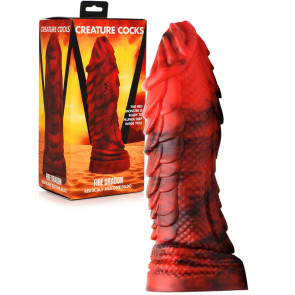 Creature Cocks - Fire Dragon Scaly Silicone Dildo
