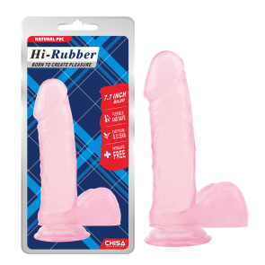 Consolador Hi-Rubber 7.7" - Pink