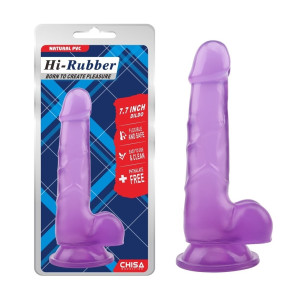 Consolador Hi-Rubber 7.7" - Purple