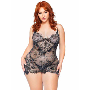 Leg Avenue - Rhinestone Lace Dress and G-String