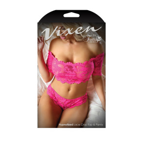 Lenceria Vixen - Hypnotized Lace Crop Top & Panty 