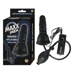 Maxx Men Inflatable Vibrating Ripple Plug - Black