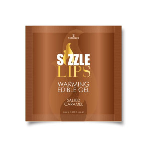 Sensuva - Sizzle Lips Edible Warming Gel - Salted Caramel 6ml.