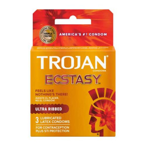 Preservativo Ultra Ribbed Ecstasy Trojan 3 Und