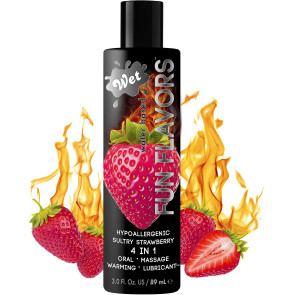 Wet Fun Flavours Lubricant 4 In 1 - 3 oz - Sexy Strawberry