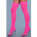 Be wicked - Opaque Nylon Thigh Highs - Neon Pink