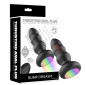 Remote control LED lighting thrusting butt plug bump orgasm