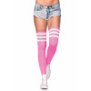 Leg Avenue Athlete Thigh Hi with 3 Stripe Top - O/S - Pink