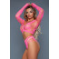 Bewicked - Floral Delight Bodystocking - Hot Pink