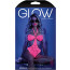 Glow - Impress Me Cut-out Lace Bodysuit with Open Caged Back - Neon Pink 