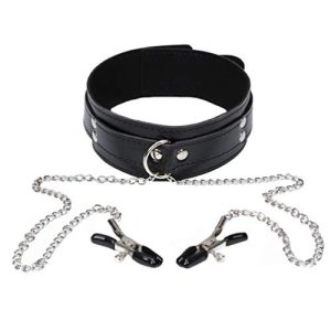 COLLAR CUERO Y PINZAS