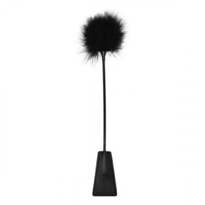 CROP WHIT FEATHJER - BLACK