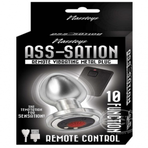 ASS-SATION REMOTE VIBRATING METAL PLUG - SILVER