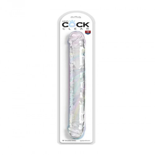 KING COCK CLEAR - DOUBLE DILDO - 18"