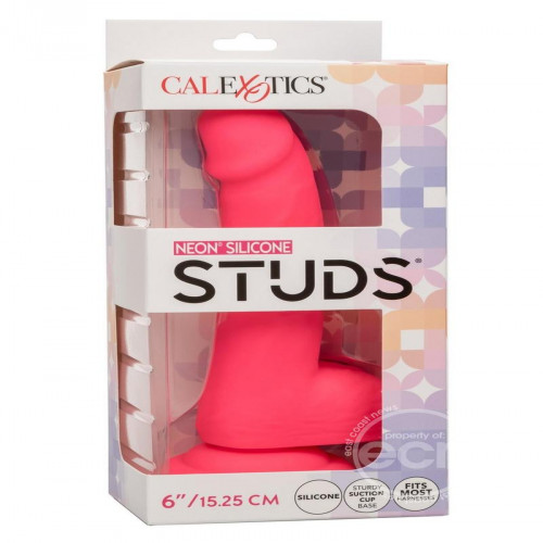 STUDS - NEON SILICONE - PINK - 6"