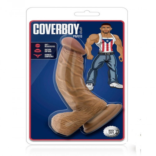 Coverboy Papito Dildo with Balls 6.5in - Caramel