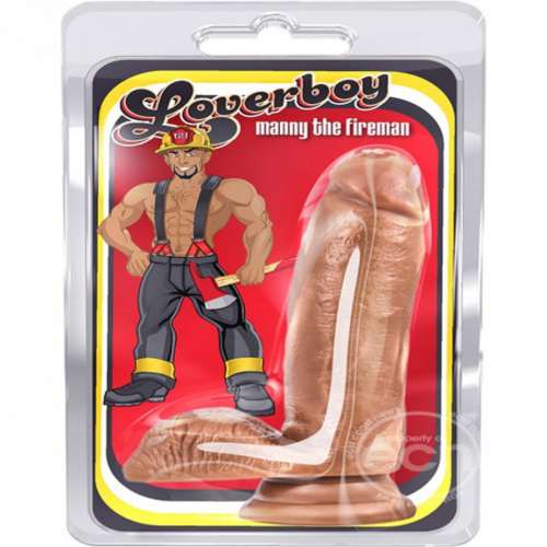 Loverboy Manny The Fireman Dildo with Balls 7in - Caramel